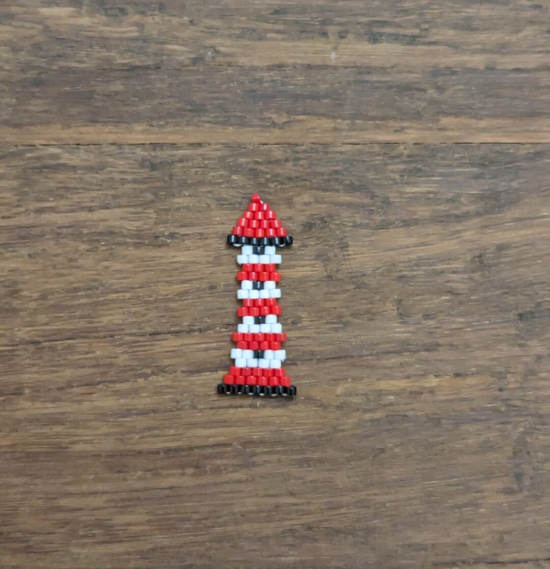 Lighthouse Brick Stitch Bead Pattern, Brick Stitch, Beading Pattern