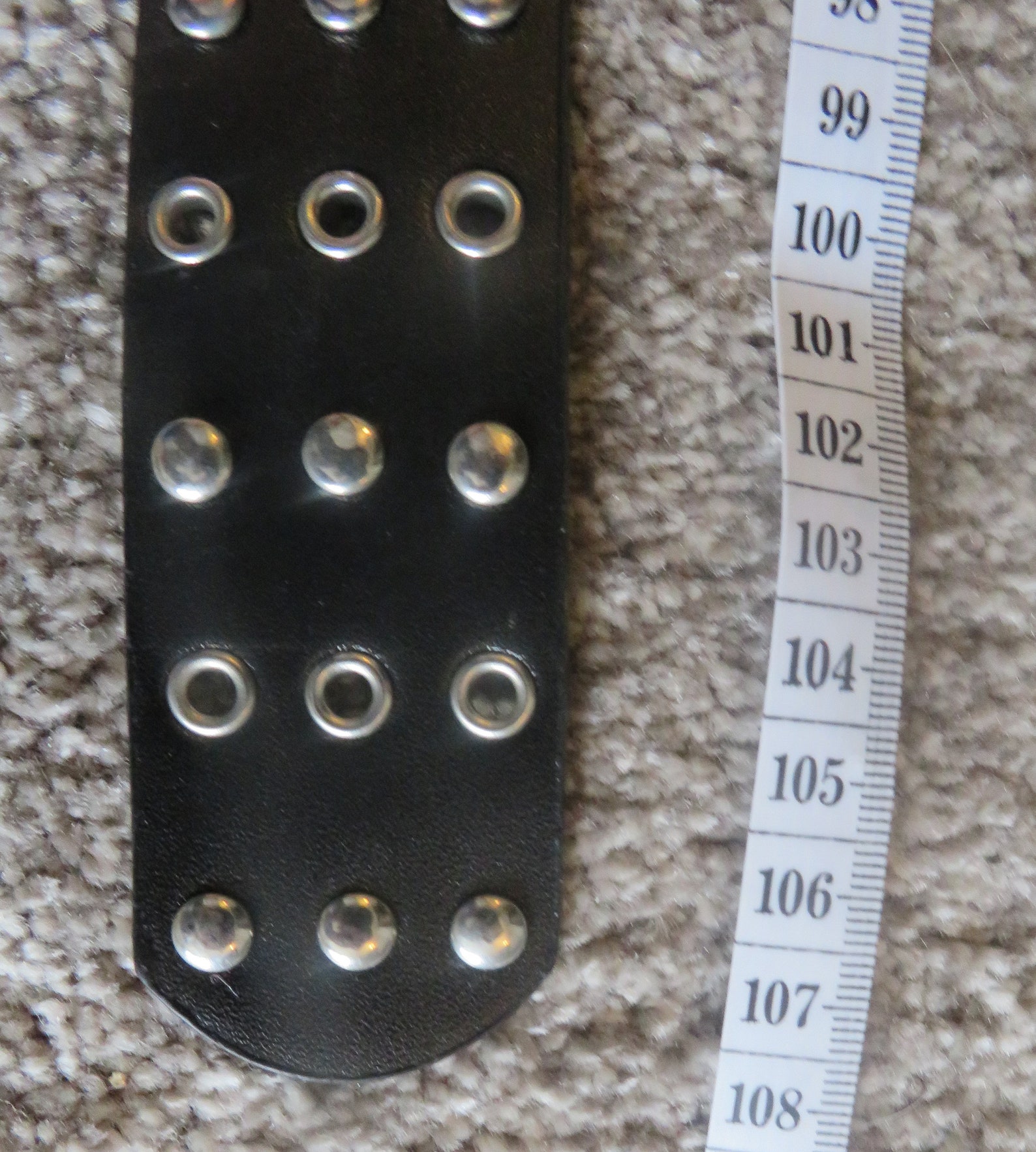 4cm wide Faux Leather Studded/Eyelet Belt Etsy