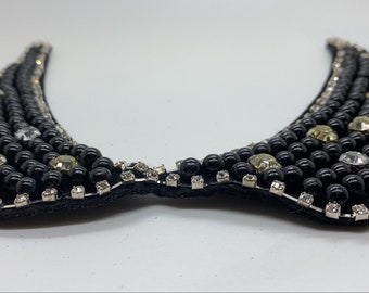 Peter Pan collar with diamante stones and beads