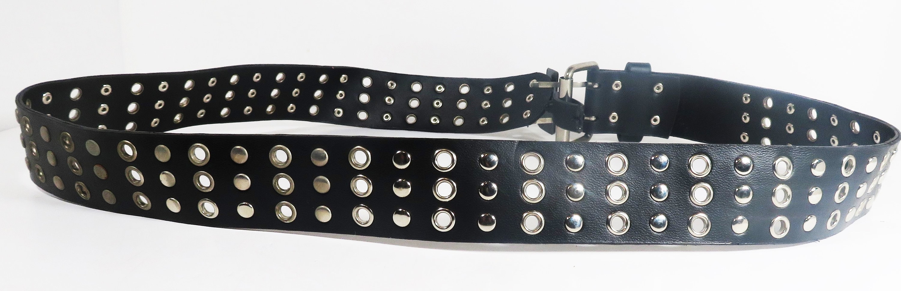 5cm wide Faux Leather Studded/Eyelet Belt Etsy
