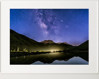 Milky Way Astro Photo, Colorado Night Sky Landscape (Digital Download)