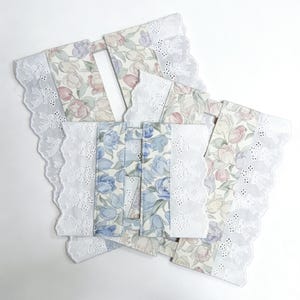 Handmade Cotton Cloth Planner Insert A6 Ring Binder Paper Separator A5 Notebook Refill Insert A7 Journal Insert with Lace Floral Pattern