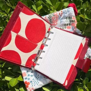 Inserto para agenda de tela de lunares hecha a mano, separador de papel para carpeta de anillas A6, recambio para cuaderno A5, inserto para diario A7