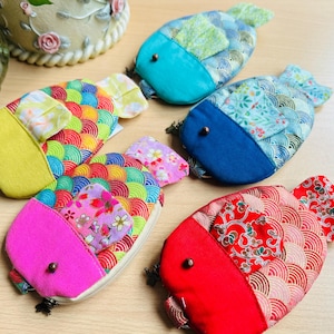 Handmade Fish Coin Pocket Keychain, Coin Holder Keychain, Keychain Pouch, Coin Purse