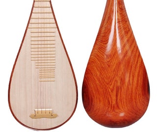 OrientalMusicSanctuary Concerto Soloist&#39;s Cambodian Dalbergia Rosewood Pipa - Chinese Lute BIWA for Solo Performers