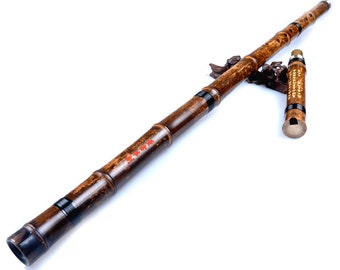 OrientalMusicSanctuary ATTESTED: Performers' Level Purple Bamboo Xiao Flute - Chinese Shakuhachi Xiao Flute