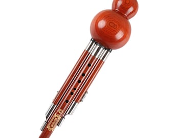 Flauta Hulusi de palisandro camboyano profesional de OrientalMusicSanctuary: flauta china de calabaza curcubitácea