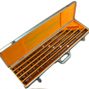 OrientalMusicSanctuary ATTESTED: Complete Set of 5 -Professional Dizi Model 8881 - Chinese Bamboo Flute