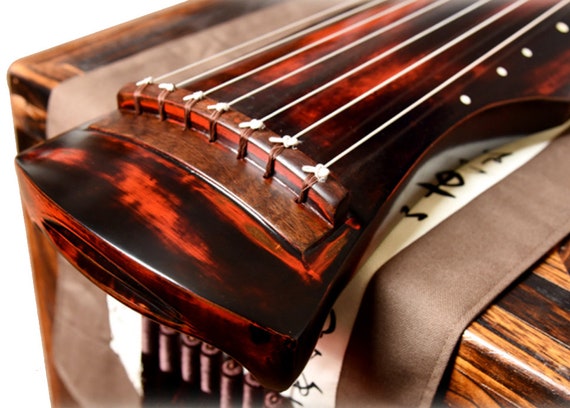 Orientalmusicsanctuary Vermillion Lacquered Aged Paulownia Guqin