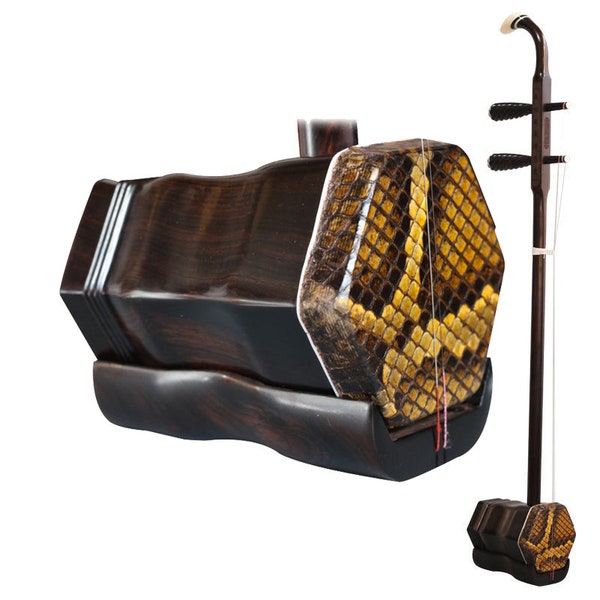 OrientalMusicSanctuary Black Sandalwood Erhu for Advanced Performers - Ebony Erhu