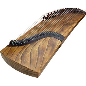 OrientalMusicSanctuary LIANGYIN Pure Paulownia Carved-SoundBoard Guzheng – Full Solid Sound Board Panel Concerto Level Guzheng
