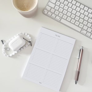 To Do List Notepad, Minimal To Do Notepad, Daily Planner Notepad, A5 Desk Planner, Categorised To Do List