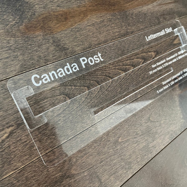 Canada Post Lettermail Slot Sizer - Slot of Doom - Canadian Mail Slot - Lettermail Guide Slot - Mail Slot Reference - Lettermail Sizer