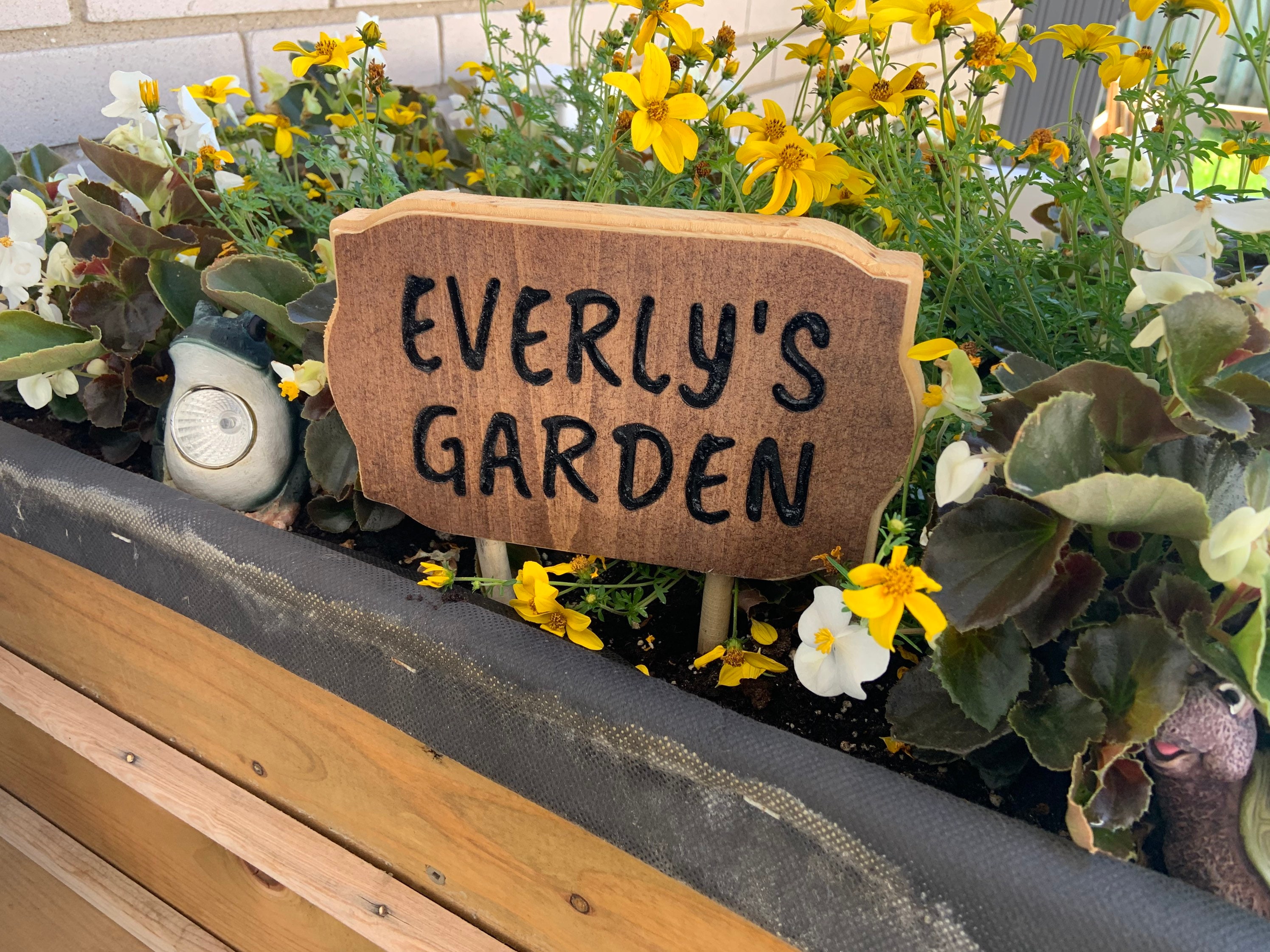 Decorative Wooden Garden Sign Custom Garden Sign Yard Art | Etsy