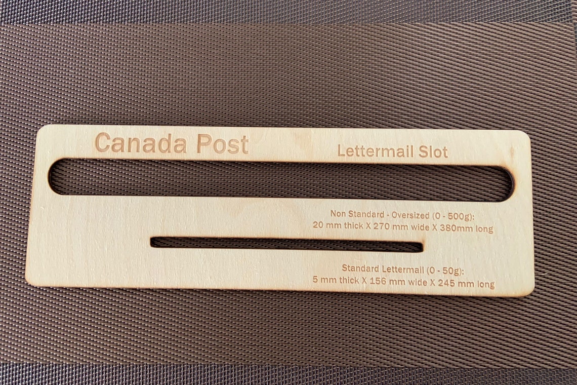 Canada Post Lettermail Slot Sizer Slot of Doom Canadian Etsy