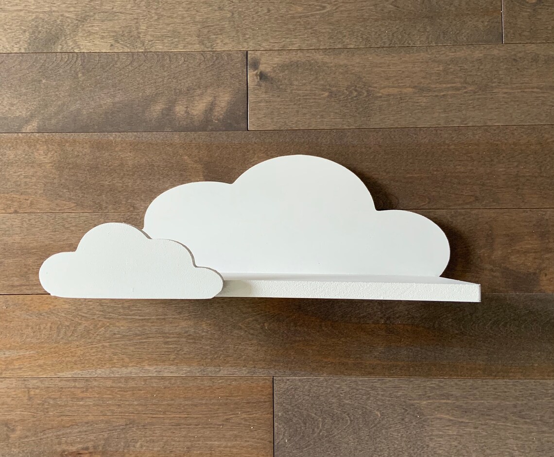 Medium Wooden Decorative Cloud Shelf for Nursery and Kids Room Etsy