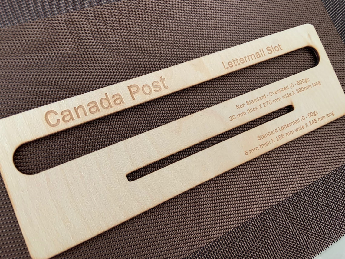 Canada Post Lettermail Slot Sizer Slot of Doom Canadian Etsy