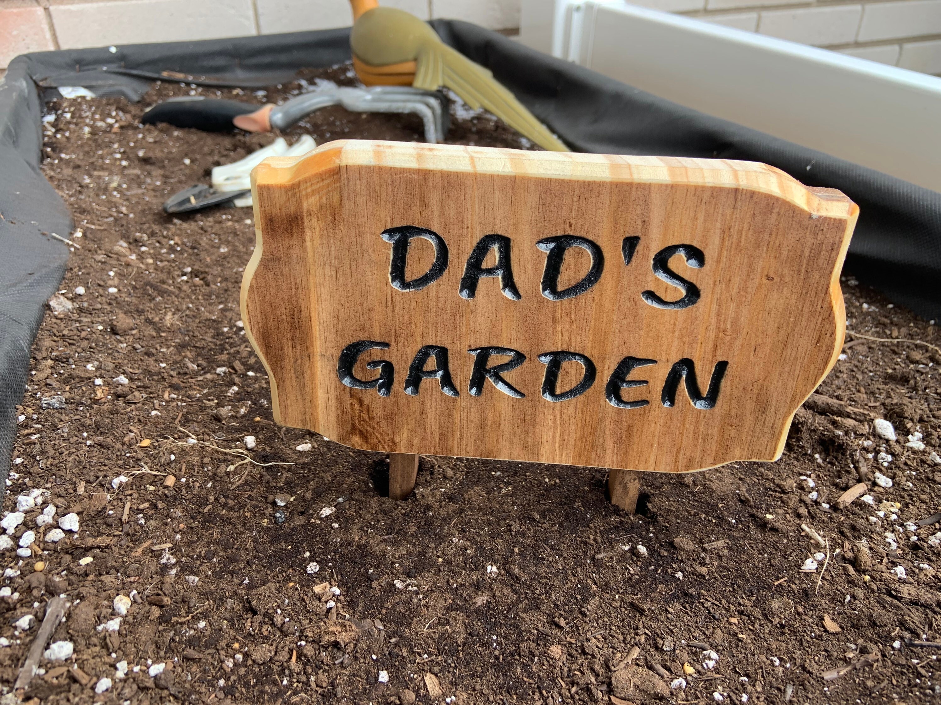 Decorative Wooden Garden Sign Dad's Garden Sign Yard | Etsy