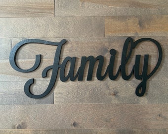 Wooden Family Sign -Family Farmhouse Decor -Farmhourse Wall Decor -Living Room Decor -Family Wall Art -Custom Family Sign -Kitchen Decor