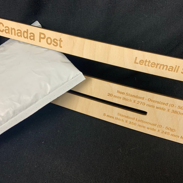 Canada Post Lettermail Slot Sizer - Slot of Doom - Canadian Mail Slot - Lettermail Guide Slot - Mail Slot Reference - Lettermail Sizer