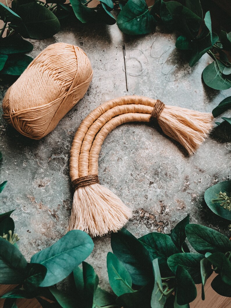 DIY Makramee Regenbogen Set / Bastel Kit Regenbogen