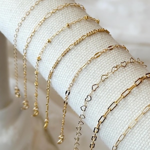 14K Gold Filled Dainty Chain Bracelets, Gold Layering Bracelet, Delicate Bracelet, Waterproof Bracelet, Minimalist Jewelry, Gift for Her