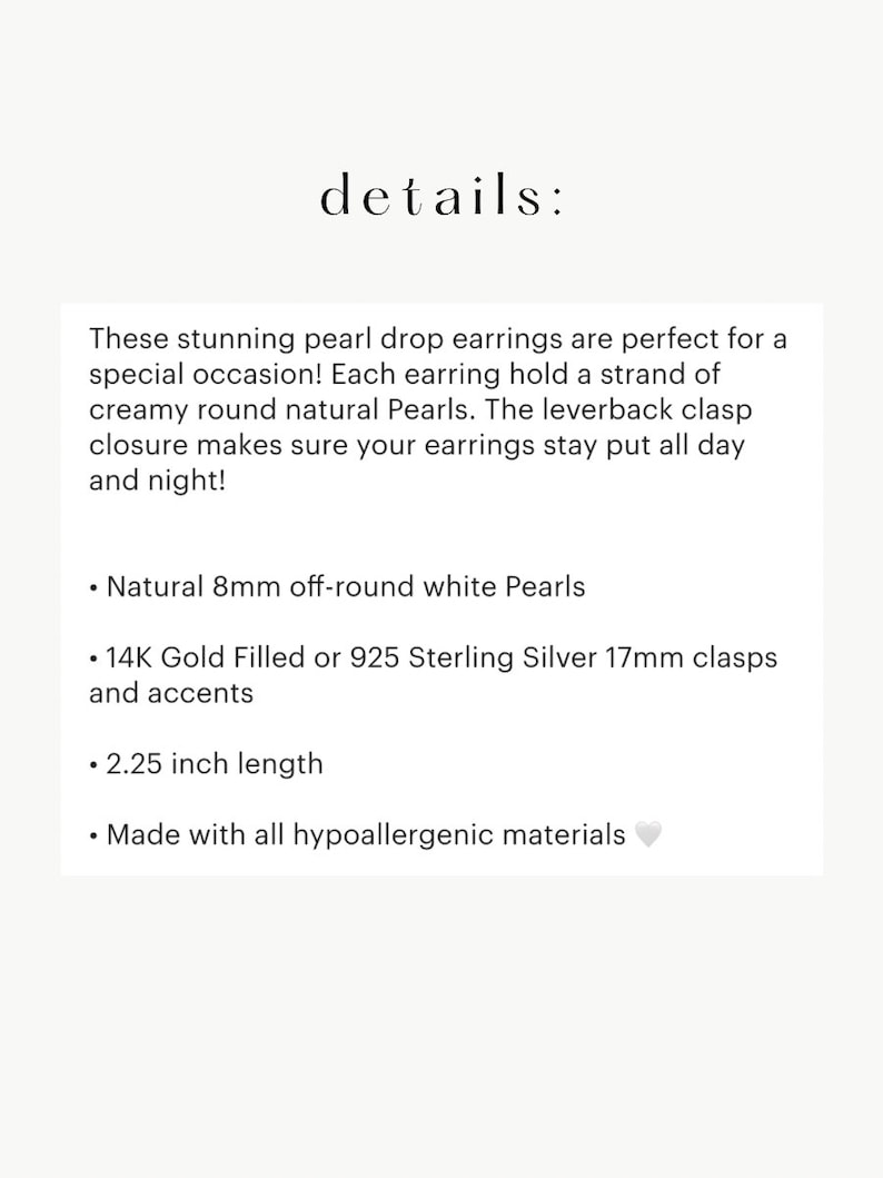 Bridal Pearl Drop Earrings, 14K Gold Filled or 925 Sterling Silver Earrings, Pearl Dangle Earrings, Three Pearl Earrings, Wedding Jewelry image 8