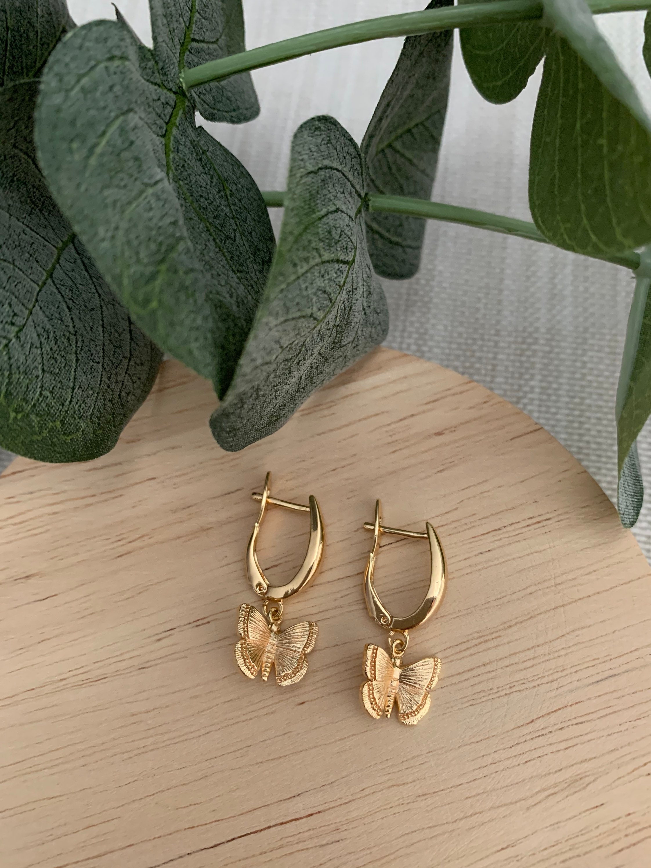 Gold Butterfly Earrings Gold Filled Butterfly Earrings Etsy