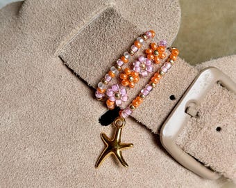 3er Set handgemachte Schuh Charms echt vergoldet für Birkenstock Boston & Clogs aus Schmuckperlen individualisierbar