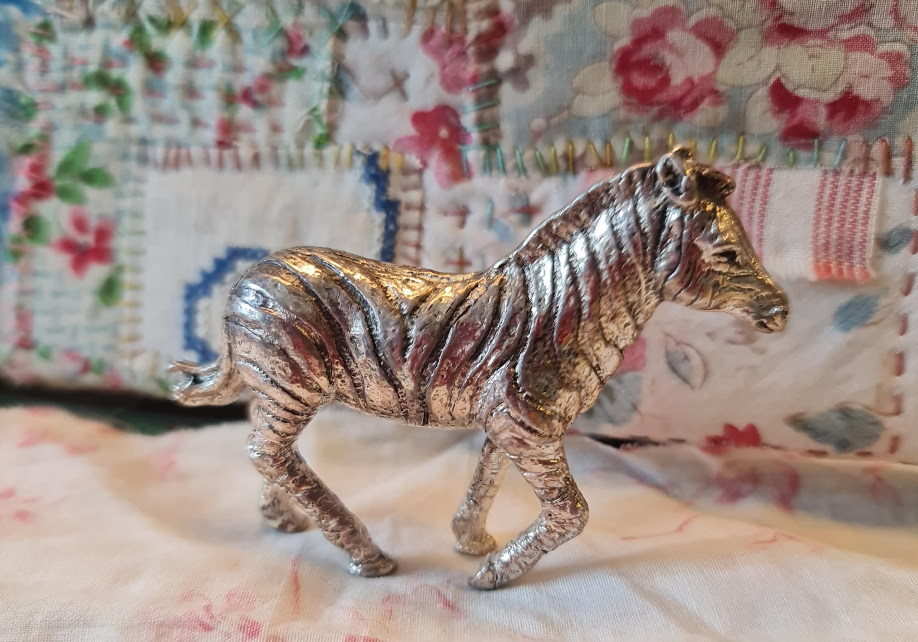 Pewter Zebra figurine