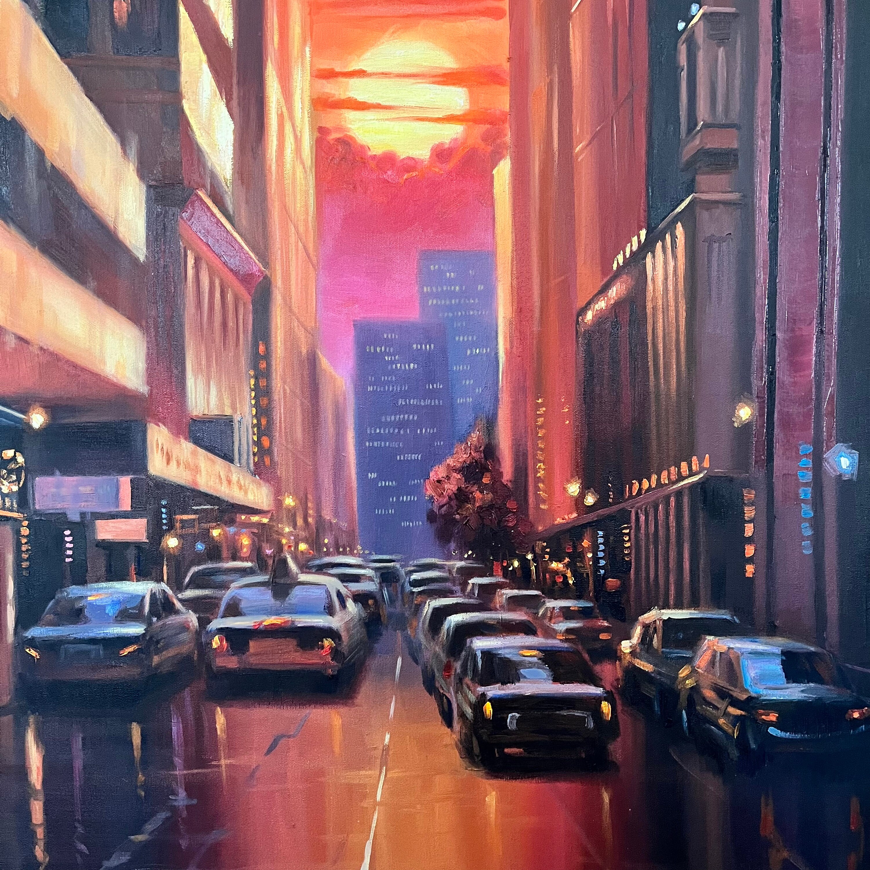 お買い得商店街 New York 40 Large Art Original Cityscape Painting Oil 絵画