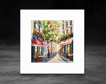 パリの貴婦人油絵：厚塗り技法による女性像（9×7インチ） - Etsy 日本