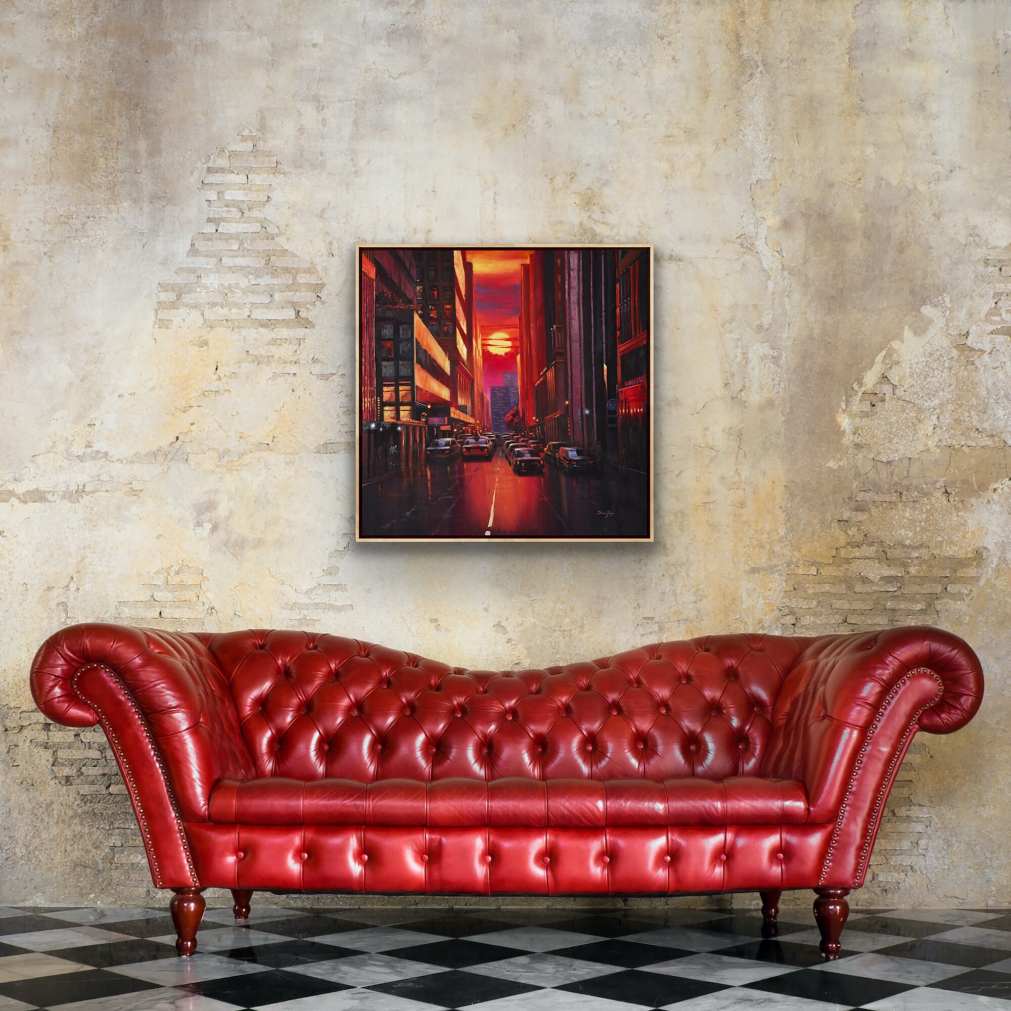 New York Oil Painting Cityscape Original Art Large 40