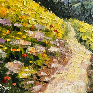 Colorado Painting Hiking Original Art 12 Rocky Mountains Impasto Oil Painting Wildflower Meadow Small Artwork by DianaPigniArt image 9