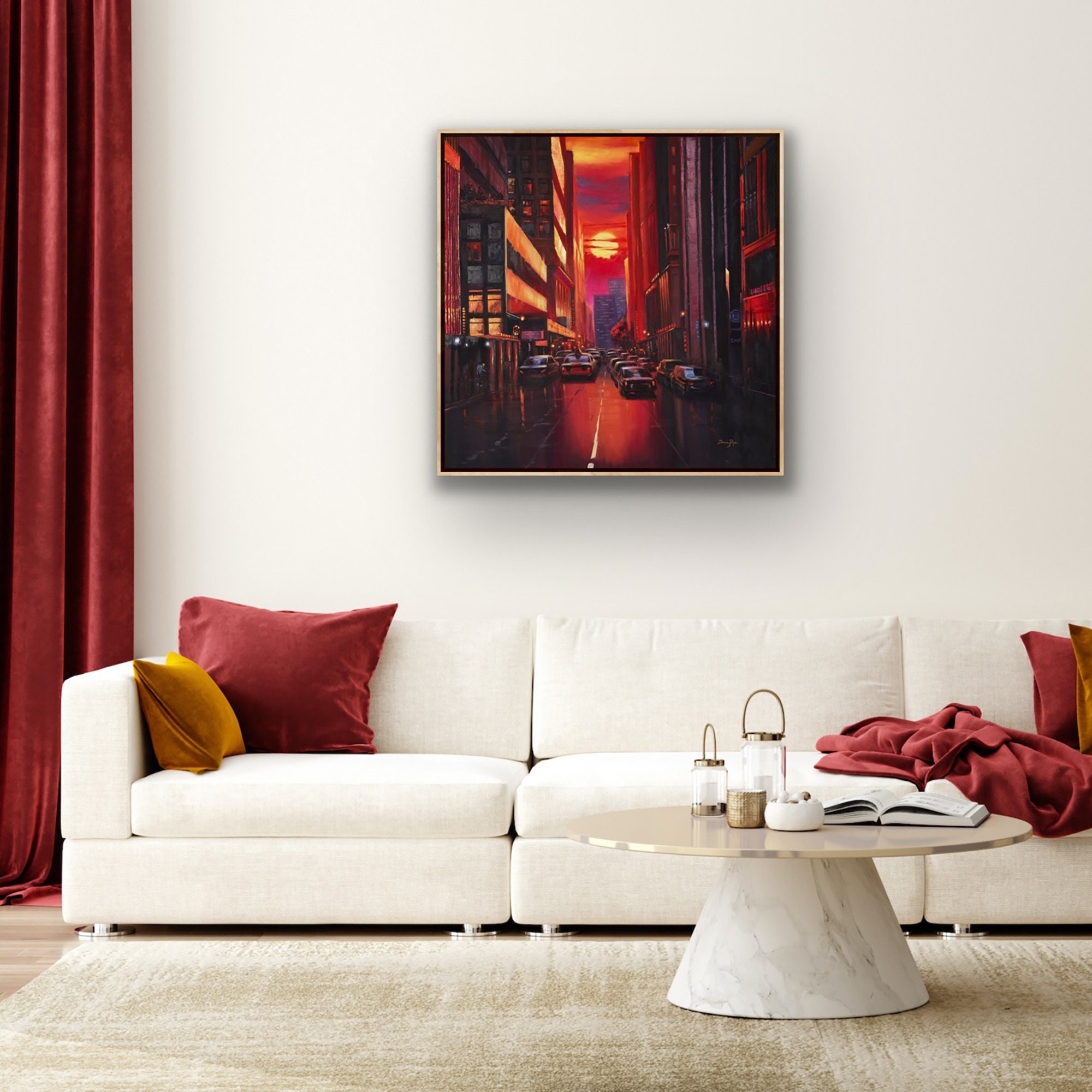 New York Oil Painting Cityscape Original Art Large 40