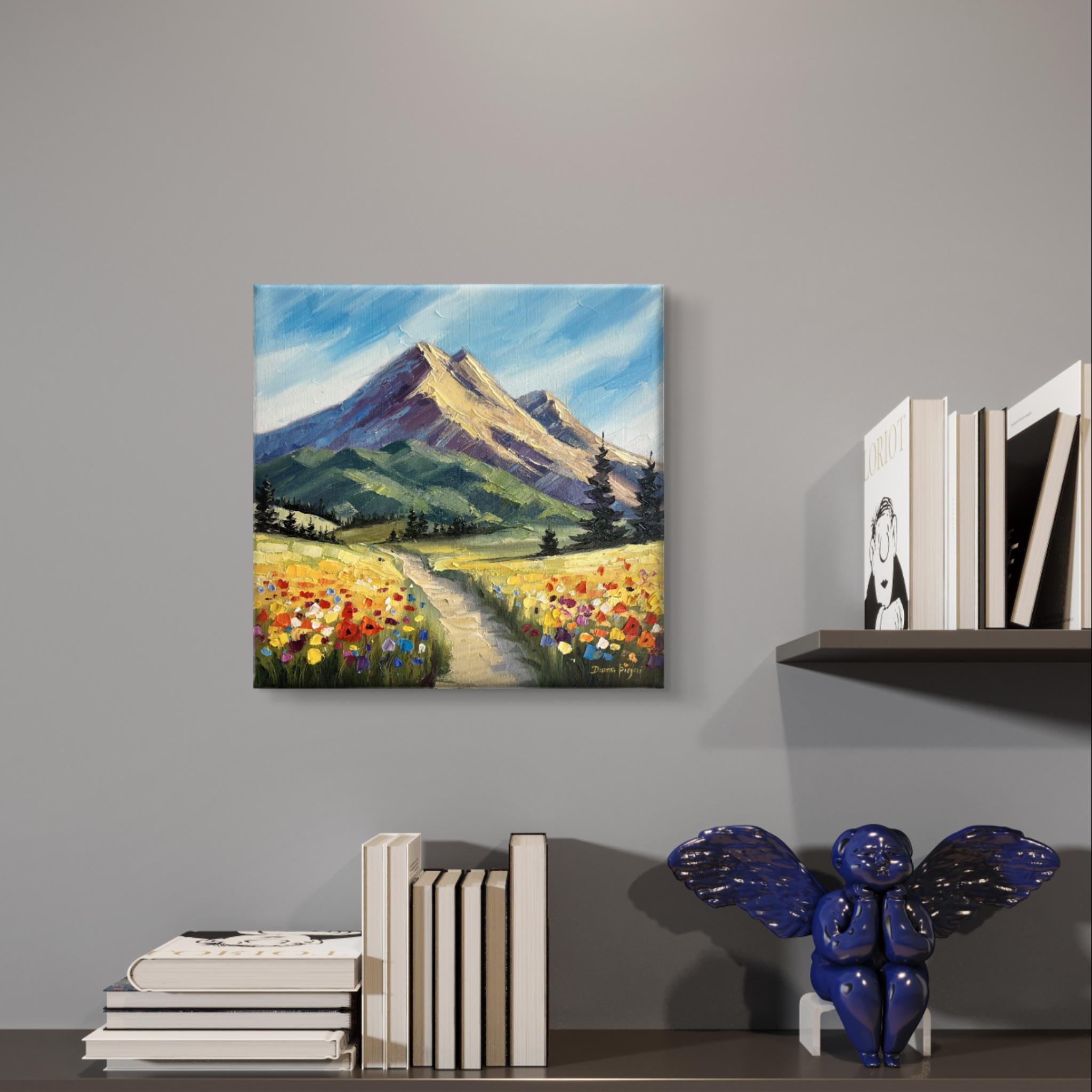 Lone Mountain Montana Painting: Original Impasto Oil Painting