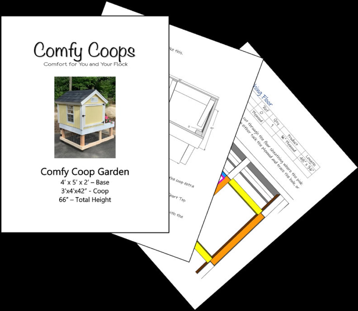Chicken Coop Plans PDF Easy 4X5 DIY Garden Chicken Coop Etsy