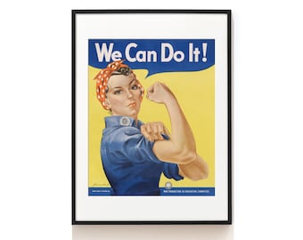 We Can Do It Poster . American World War II Poster . Wartime Poster . 1943 Vintage Poster . Second World War Poster . SAP-AA0172