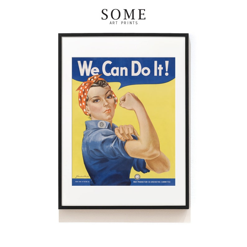 We Can Do It Poster . American World War II Poster . Wartime Poster . 1943 Vintage Poster . Second World War Poster . SAP-AA0172 image 1