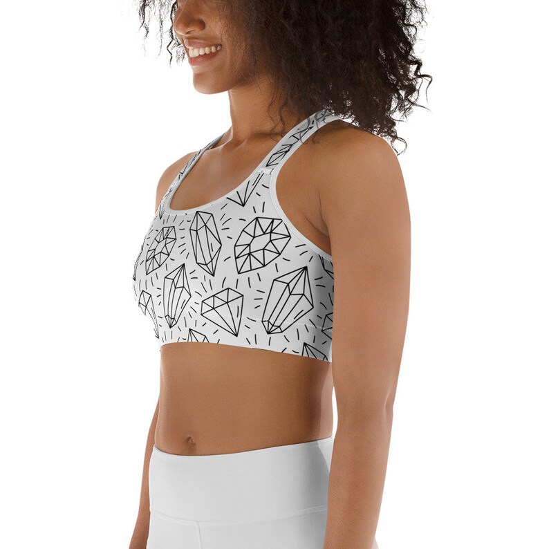 Crystal Print Sports Bra Athletic Outfit