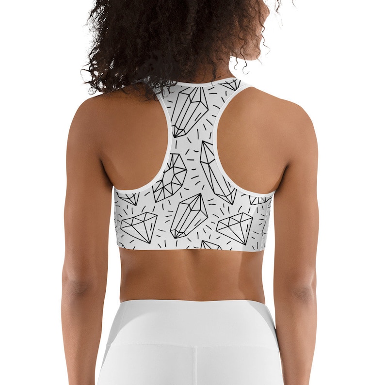 Crystal Print Sports Bra Athletic Outfit