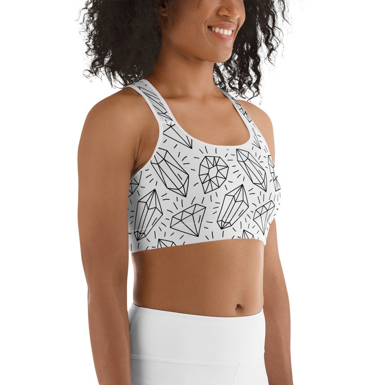 Crystal Print Sports Bra Athletic Outfit