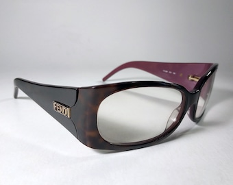 FENDI © Eyewear FS 308 215 120. Tortoise Glasses Frame 90-s. Made in Italy