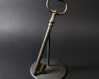 Antique Big Forged Key. Blacksmith's Handwork 6.88". France, XVIII - XIX Century