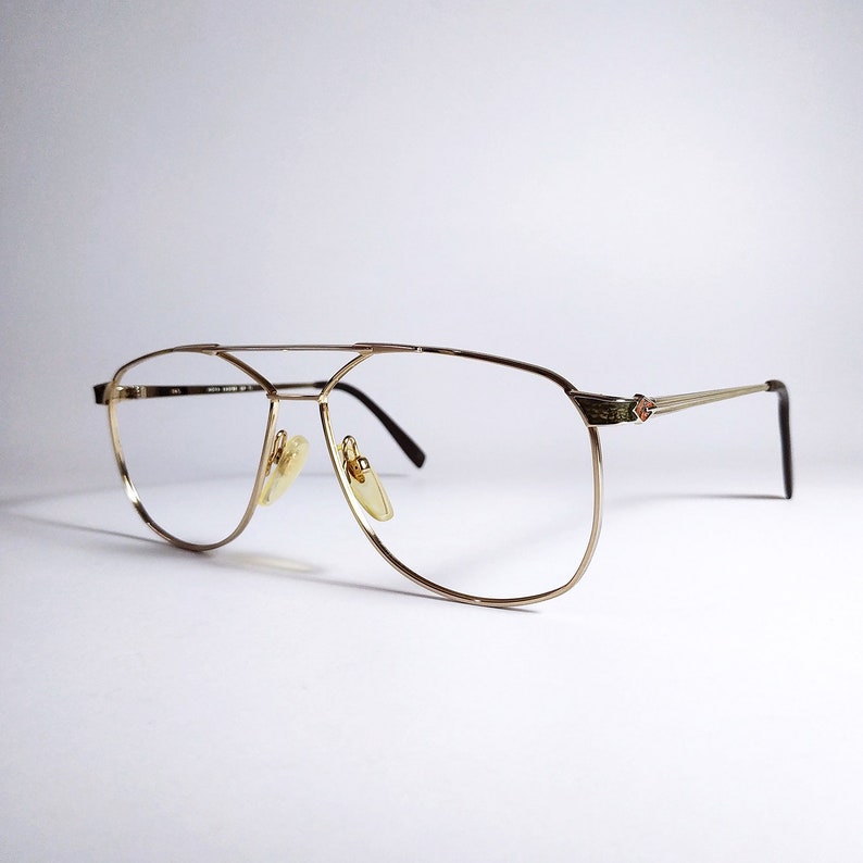 HOYA © Titanc Mod. XA019E. Gold Plated Aviator Frame 90s. Made in