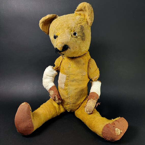 STEIFF Teddy Bear. RARE Antique Wood Wool Stuffing Toy. 1900 | Etsy