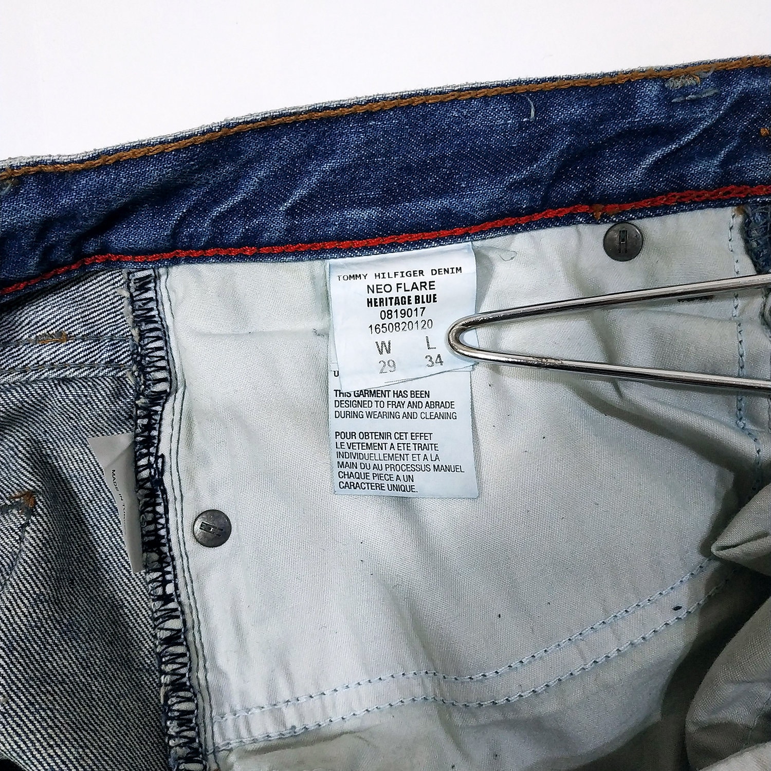 HILFIGER DENIM. NOS Washed Jeans Neo Flare Heritage Blue. Size W