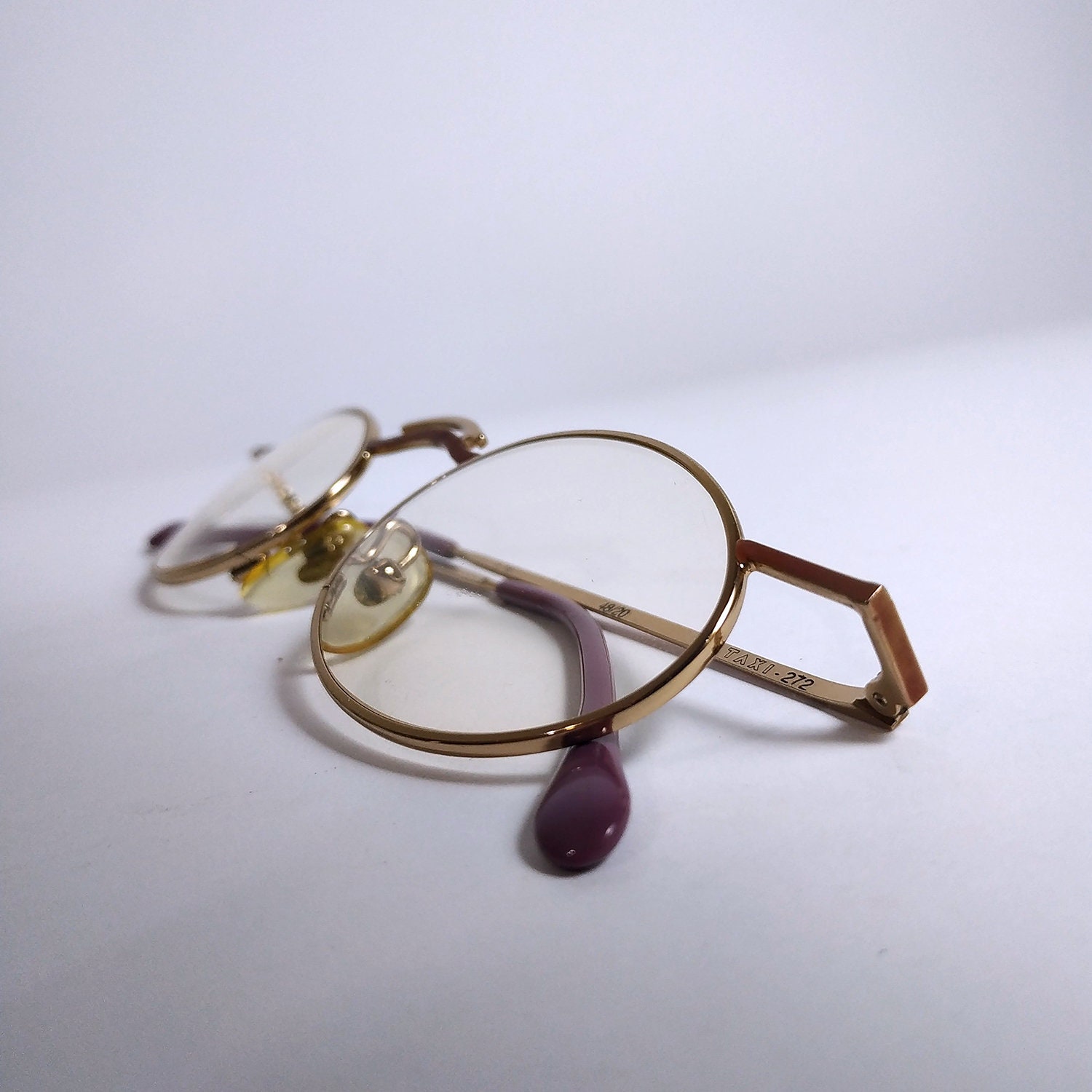 Lunettes Vintage Casanova DVL-2 Multicolores – Monture Métal Demi-lune NOS