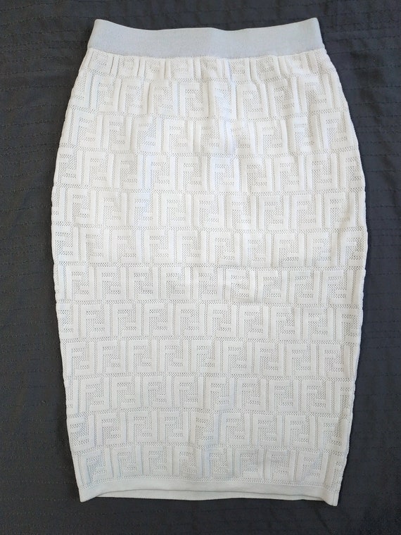 【送料&関税込】Fendi Velvet Pencil Skirt FENDI © FY0636T3J Authentic Women's Pencil Skirt. Size S