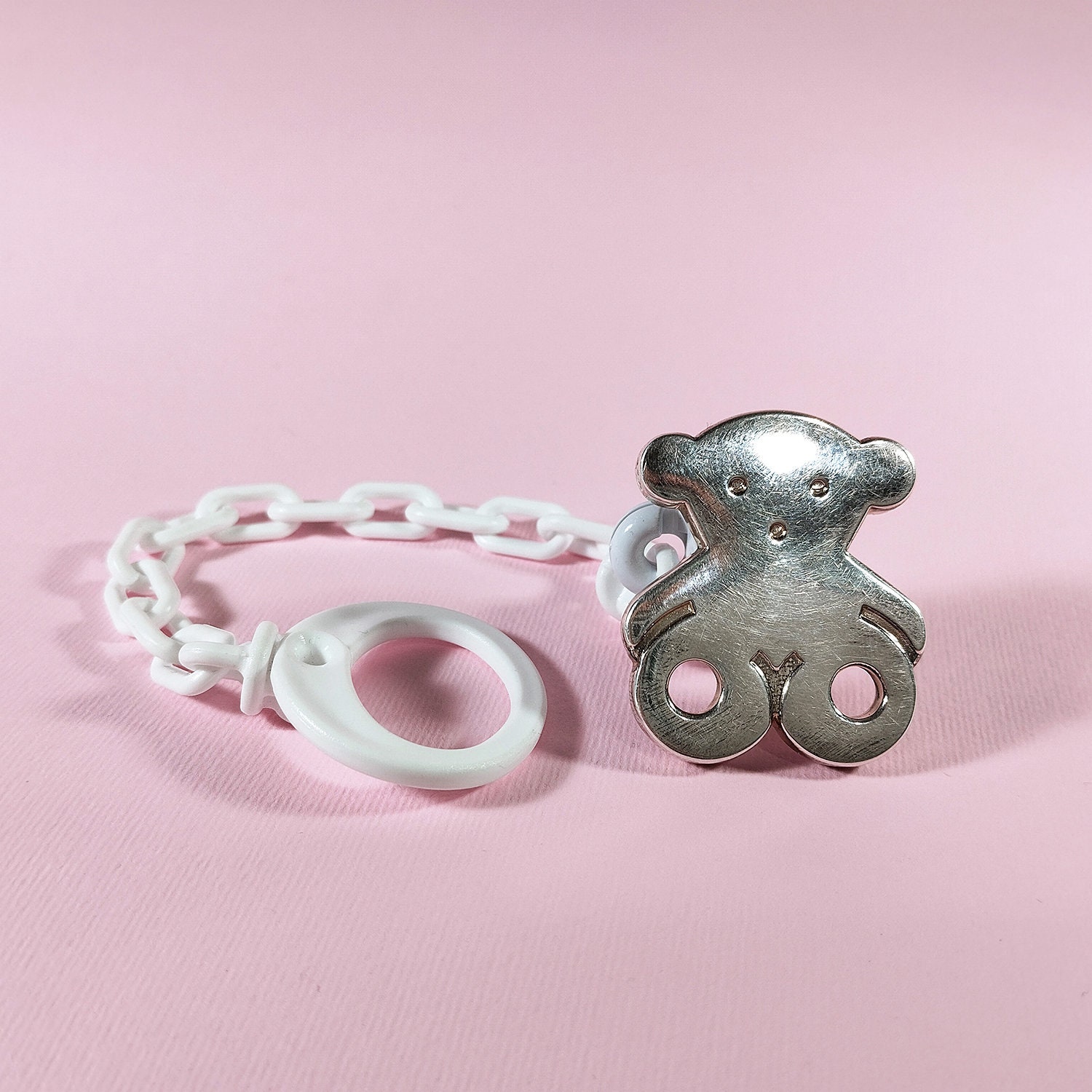 TOUS © Sweet Dolls Bear-shaped Pacifier Clip in Sterling Silver 925. Size  of Bear: 3.9 Cm. Spain - Etsy